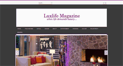 Desktop Screenshot of luxlifemag.com