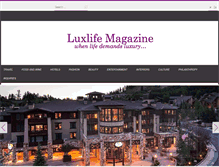Tablet Screenshot of luxlifemag.com